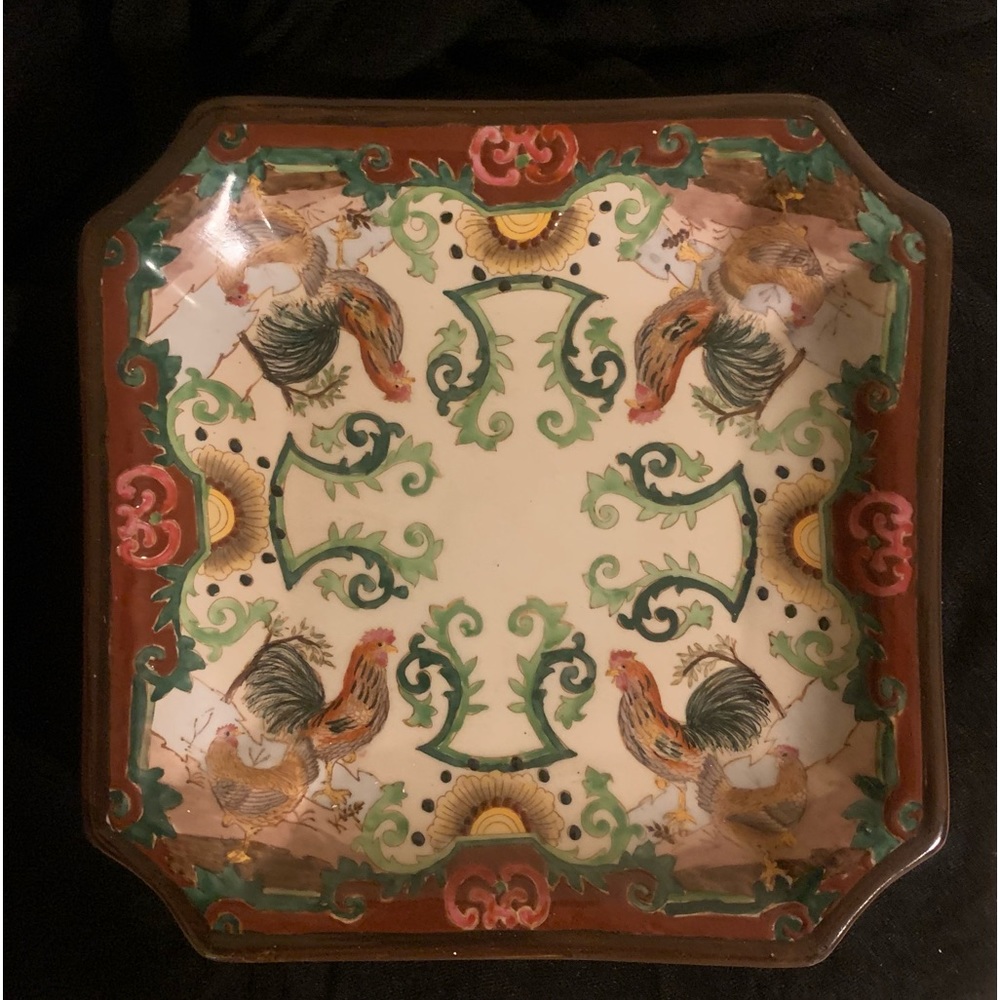 Vintage Chinese Rooster Plate